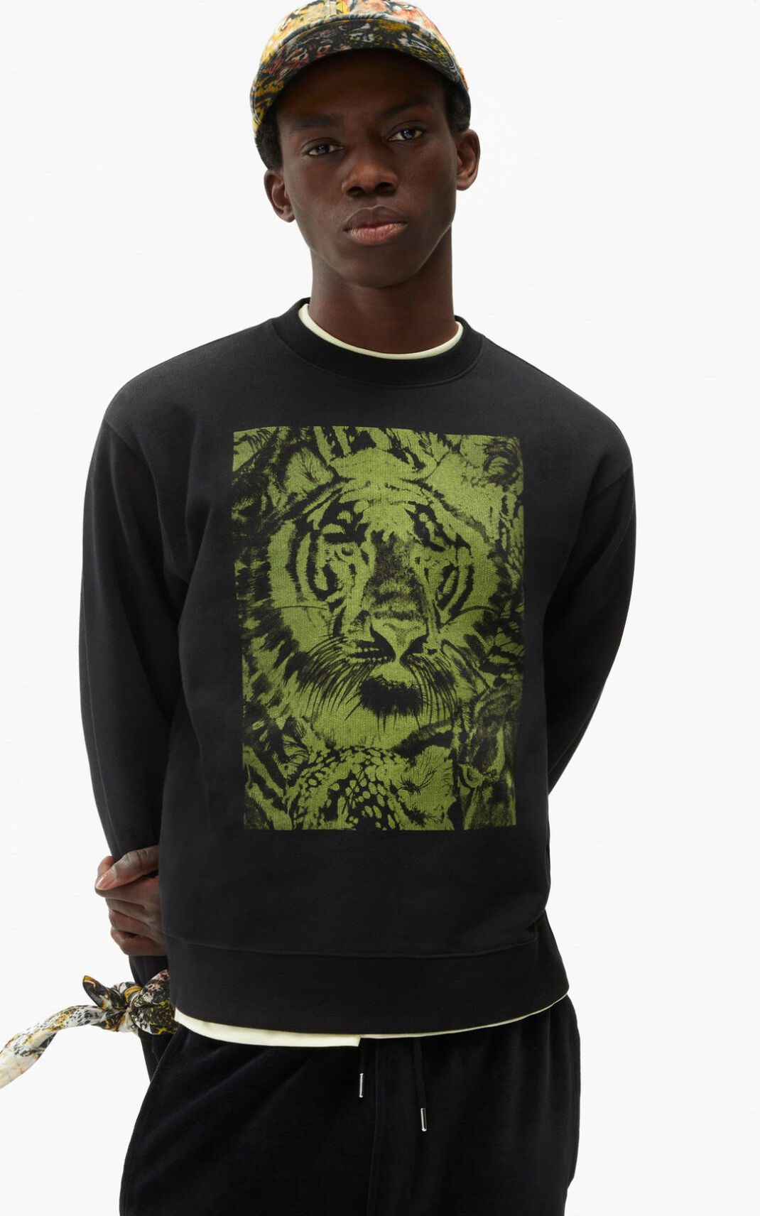 Sudadera Kenzo Wildtigers Hombre Negras XYI623984